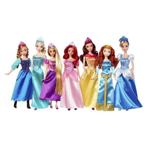Mattel Księżniczki Disney'a Zestaw 7 Lalek BGP74