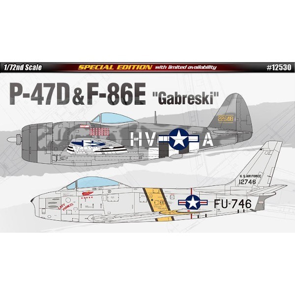 Academy Model Do Sklejania P-47 & F-86E 'Ga berski' 12530