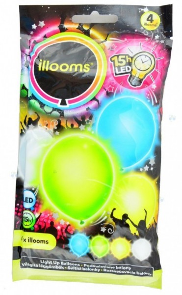 Tm Toys Balony LED 4pak Mix ILL80005