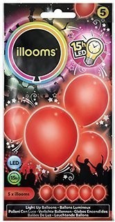 Tm Toys Balony LED Czerwone 4pak ILL80008