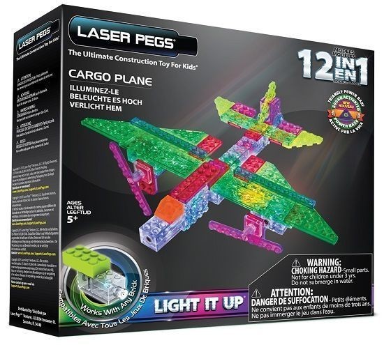Laser Pegs Klocki 12 in 1 Cargo Plane G1670B