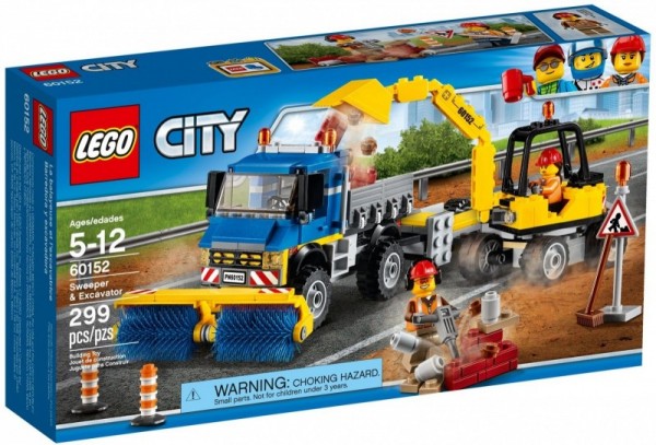 Lego City Zamiatacz ulic i koparka 60152