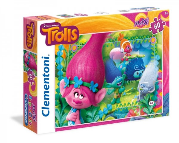 Clementoni Puzzle Maxi Trolls 60 Elementów 26586