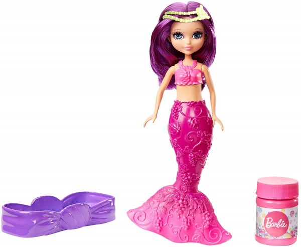 Mattel Barbie Bąbelkowa Mała Syrenka Fioletowa DVM97 DVM98