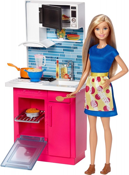 Mattel Barbie Lalka z Kuchnią DVX51 DVX54