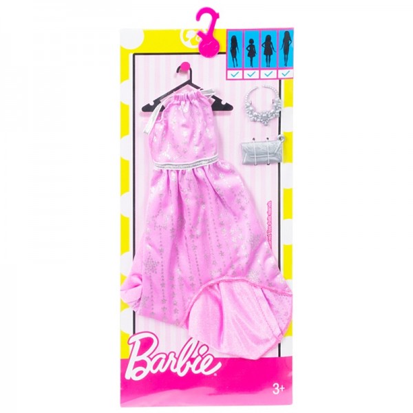 Mattel Barbie Modne Kreacje Gwiezdna Sukienka Różowa FCT22 DWG21