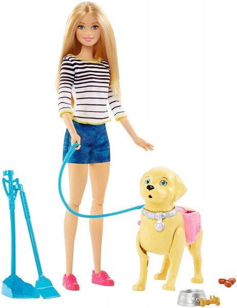 Mattel Barbie Spacer z Pieskiem Czyścioszkiem DWJ68