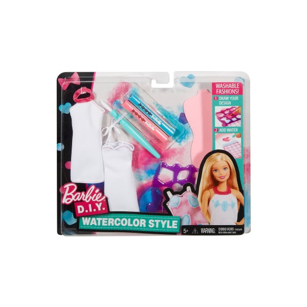 Mattel Barbie Zrób to Sama Akwarelowe Wzory Zestaw Niebieski DWK52 DMC08