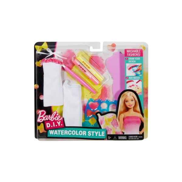 Mattel Barbie Zrób to Sama Akwarelowe Wzory Zestaw Różowy DWK52 DWK51