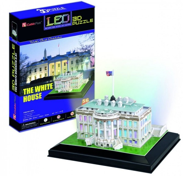 Cubic Fun Puzzle 3D Biały Dom (Światło) 20504