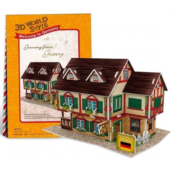Cubic Fun Puzzle 3D Domki świata Niemcy Grocery Shop 23127