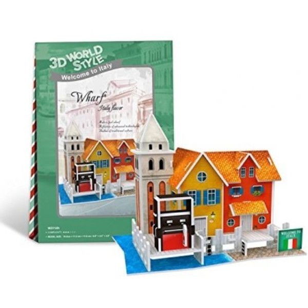 Cubic Fun Puzzle 3D Domki świata Włochy Wharf 23114