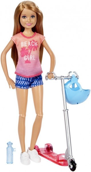 Mattel Barbie Stacie na hulajnodze DVX57