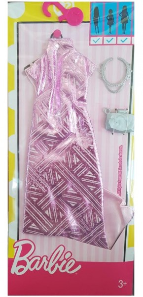 Mattel Barbie Modne Kreacje Sukienka Różowa FCT22 DWG23