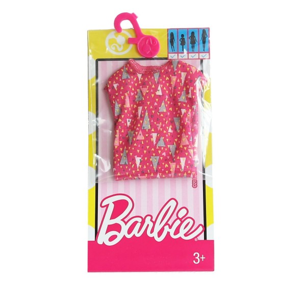 Mattel Barbie Sukienka Różowa Trójkąty FCT12 DWG12