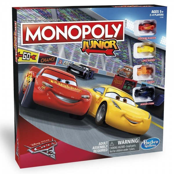 Hasbro Gra Monopoly Junior Auta 3 C1343