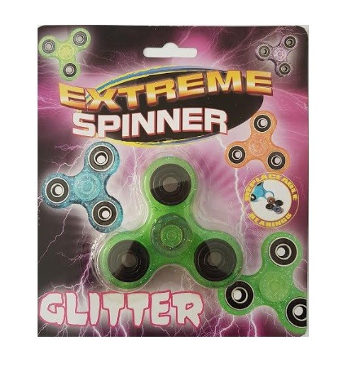 Fidget Spinner Metalowy Brokat Zielony