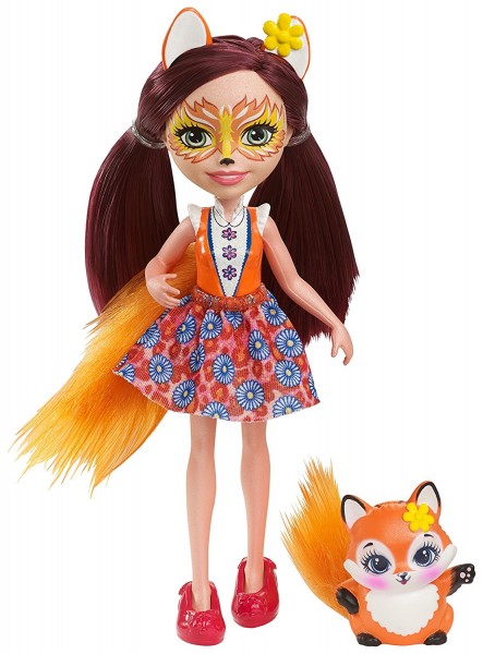 Mattel Enchantimals Lalka + Zwierzątko Felicity Fox  DVH87 DVH89