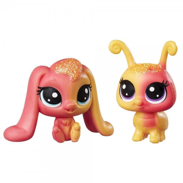 Hasbro Littlest Pet Shop Tęczowe Zwierzaki Króliczek + Świetlik C0794 C0799