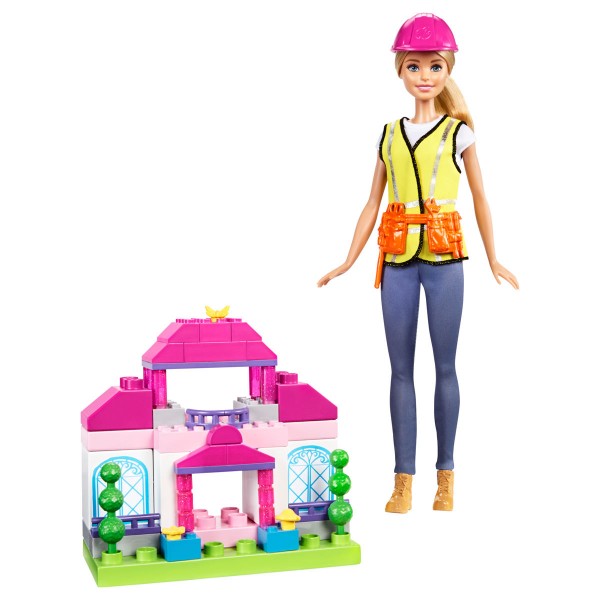 Mattel Barbie Budowniczy + Klocki FCP76