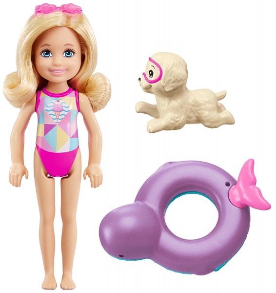 Mattel Barbie Delfiny z Magicznej Wyspy Chelsea z Pieskiem FCJ28