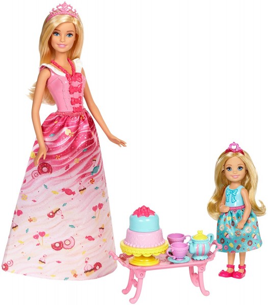 Mattel Barbie Dreamtopia Słodki Podwieczorek Barbie + Chelsea FDJ19