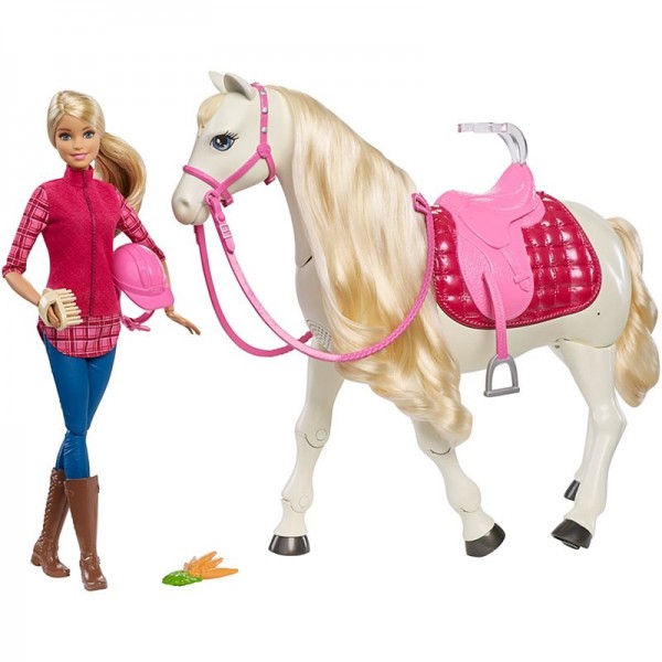 Mattel Barbie Interaktywny Koń + Lalka FRV36