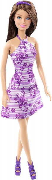 Mattel Barbie Wiosenna w Fioletowej Sukience CMM06 CMM09