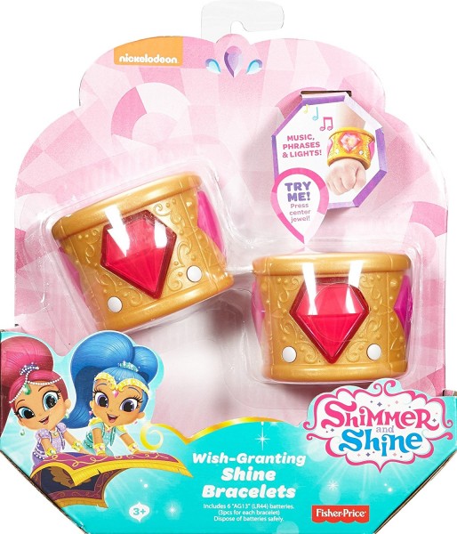 Mattel Shimmer & Shine Magiczne Bransoletki Shine FGN56 FGN75