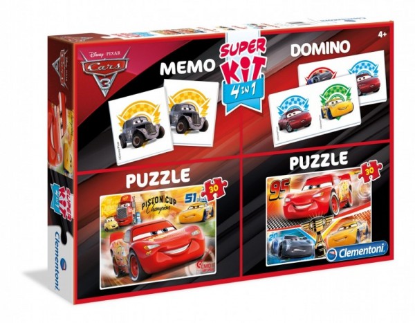 2x30 Elementów Memo Domino Cars 3 08215