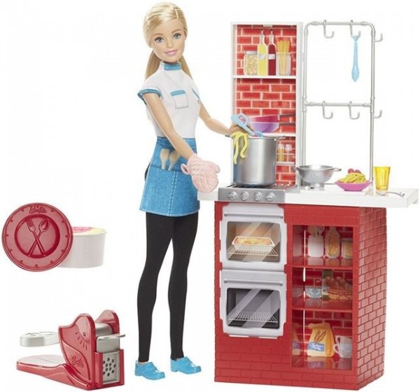 Mattel Barbie Lalka i Bar Spaghetti Kuchnia DMC36
