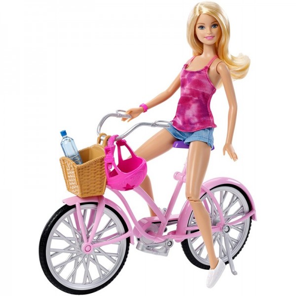 Mattel Barbie na Rowerze DJR54
