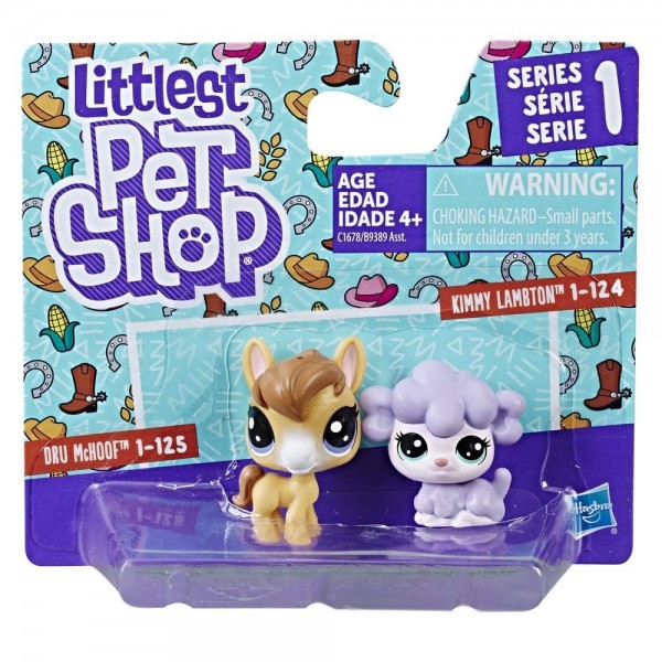 Hasbro Littlest Pet Shop Mini 2 Pack Osiołek i Owieczka B9389 C1678