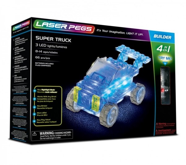 Laser Pegs Klocki 4 in 1 Super Truck 41013