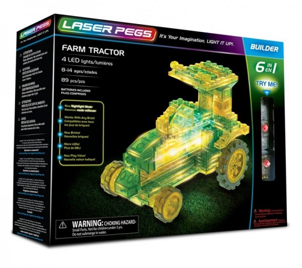 Laser Pegs Klocki 6 in 1 Farm Tractor 61011