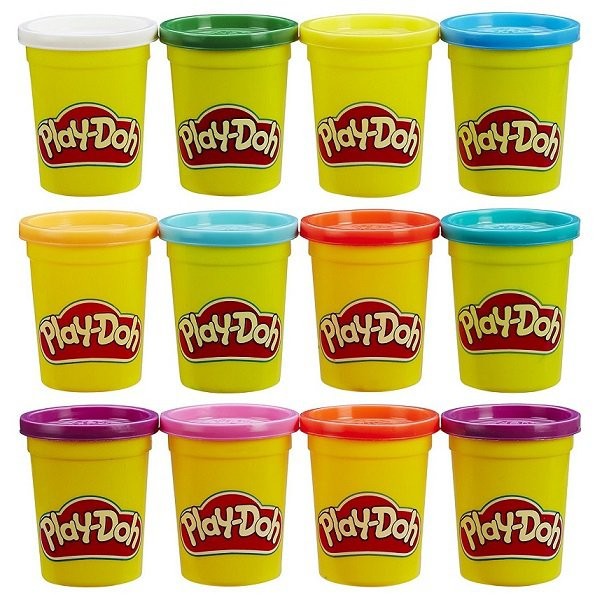 Hasbro Play-Doh 12 Kolorowych Tub 1,3 kg B6751