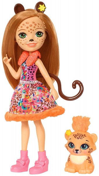 Mattel Enchantimals Lalka + Zwierzątko Cherish Cheetah Gepard FNH22 FJJ20