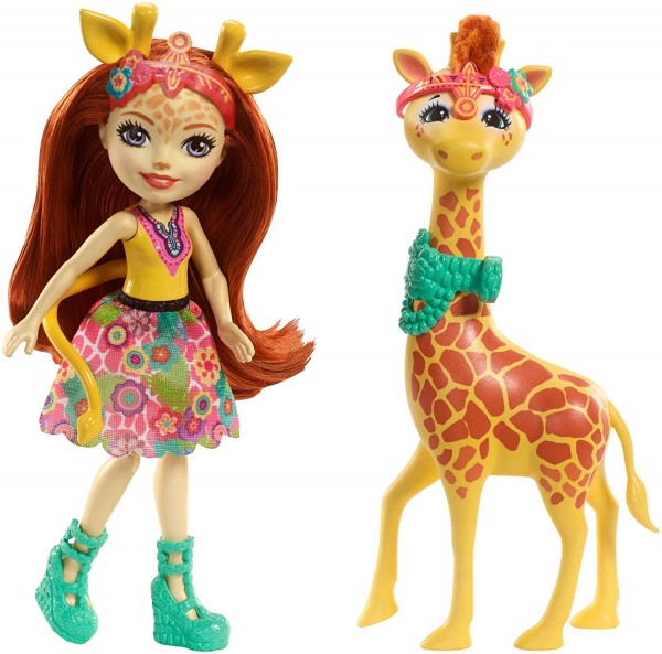 Mattel Enchantimals Lalka + Zwierzątko Gillian Giraffe FKY72 FKY74