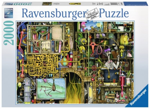 Ravensburger Puzzle 2000 elementów Szalone Laboratorium 166428