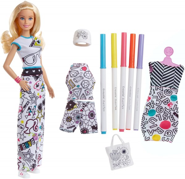 Mattel Barbie Crayola Zestaw Kolorowa Moda FPH90