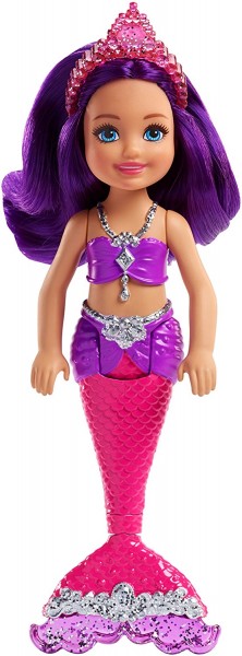 Mattel Barbie Dreamtopia Syrenka Chelsea z Krainy Klejnotów FKN03 FKN06