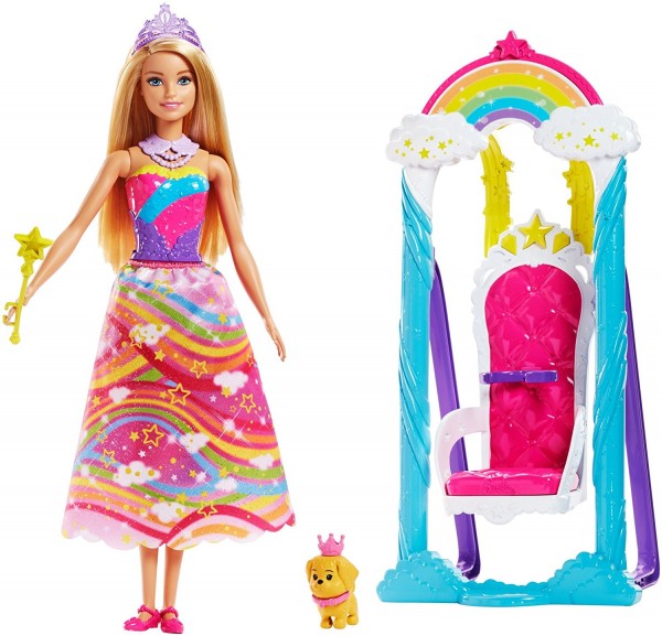 Mattel Barbie Huśtawka Księżniczki FJD06