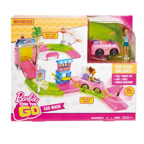 Mattel Barbie On The Go Zestaw Myjnia Samochodowa FHV91