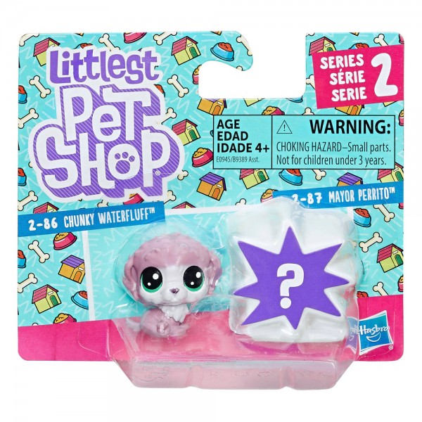 Hasbro Littlest Pet Shop Mini 2-pak Chunky Waterfluff + Mayor Perrito B9389 E0945