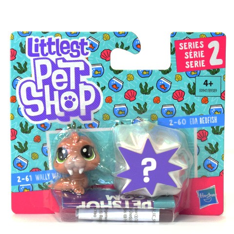 Hasbro Littlest Pet Shop Mini 2-pak Wally Walro + Eda Redfish B9389 E0947