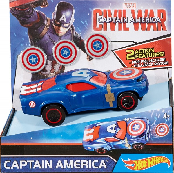 Mattel Hot Wheels Samochód Akcji Captain America DNG11 DNG13