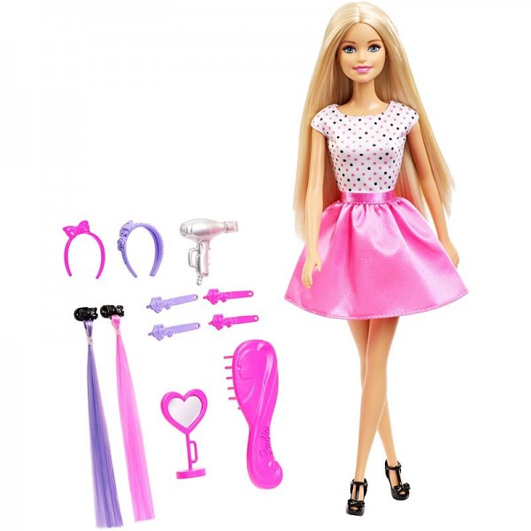 Mattel Barbie Lalka z Akcesoriami do Włosów DJP92