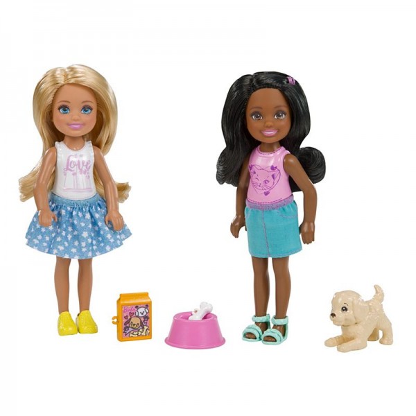 Mattel Barbie Chelsea 2-pak z Pieskiem Chelsea + Tamika FHK96 FHK97