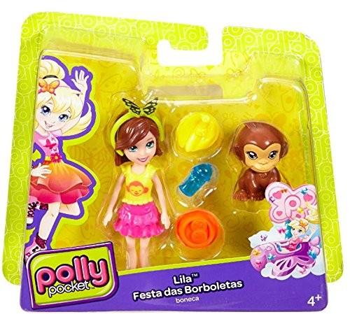 Mattel Polly Pocket Motylkowe ZOO Lila DNB62 DNB63
