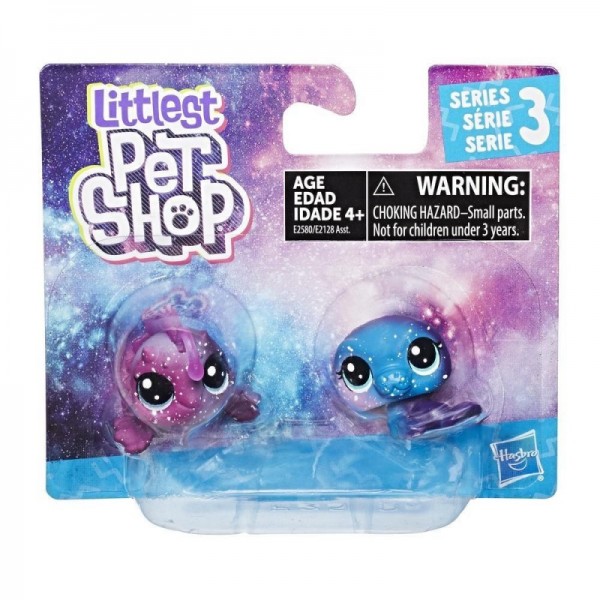 Hasbro Littlest Pet Shop Kosmiczne Zwierzaki dwupak Wodne E2128 E2580